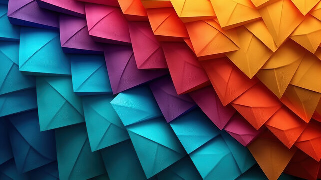 Colorfull cubes as abstract 3d geometry background, background. manufacture palette background, bright color. Generative Ai