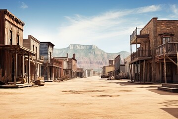 Old Town of Bodie, Mono County, California, USA, AI Generated - obrazy, fototapety, plakaty