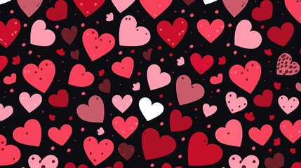 Hearts pattern background, valentines day concept. Generative Ai