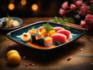 Omakase dining is a premium dining experience in which the chef hand presses sushi or seasons the dishes in front of diners