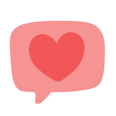 Flat Love Message and Like Icon Cute Cartoon Vector Illustration