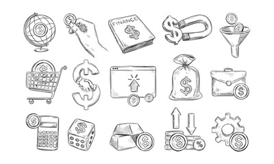 finance handdrawn collection