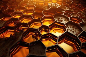 3d illustration of abstract geometric composition,digital art works. Computer generated graphics, AI Generated