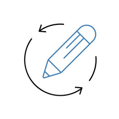 revision concept line icon. Simple element illustration. revision concept outline symbol design.