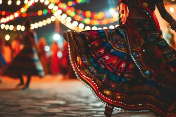Gordijnen Indian folk dance background  © kramynina