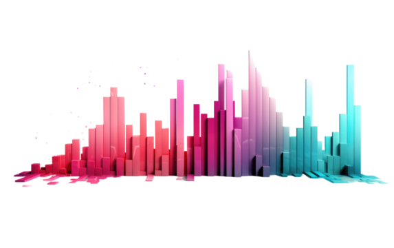 Iconic Transition into a Dynamic and Animated Graph on White or PNG Transparent Background