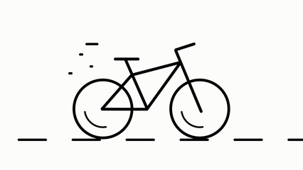 Simple Bicycle icon glyph style design, simple design logotype illustration background. - obrazy, fototapety, plakaty