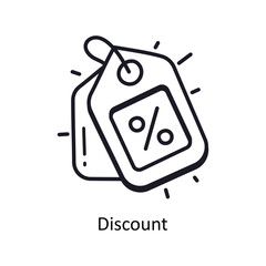 Discount vector  outline doodle Design illustration. Symbol on White background EPS 10 File 