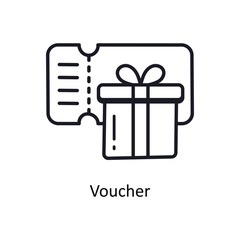 Voucher vector  outline doodle Design illustration. Symbol on White background EPS 10 File 