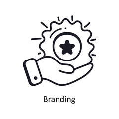 Branding vector  outline doodle Design illustration. Symbol on White background EPS 10 File 