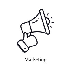 Marketing vector  outline doodle Design illustration. Symbol on White background EPS 10 File 