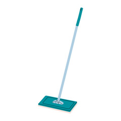 Floor cleaning mop. Cleaning service tool. Housekeeping service equipment. Vector illustration.