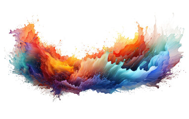 The Beauty of Digital Brushstrokes Unleashed on White or PNG Transparent Background