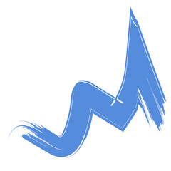 Colored Abstract Grunge Paint Brush Stroke Design Element