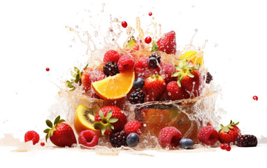 Capturing Coolness in Food Art Expression on White or PNG Transparent Background