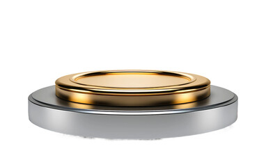The Regal Presence of a Gold Podium Set on White or PNG Transparent Background