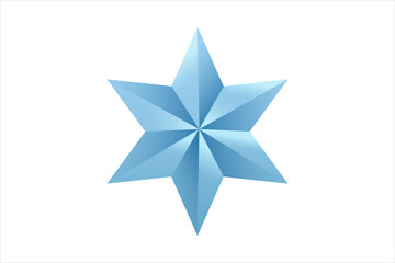 Blue Star Ice Winter Sticker