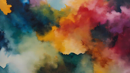 an abstract painting with the style of Mikael Brandrup, water colours, cinematic, modern art,