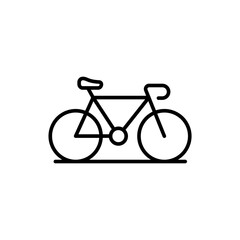 Fototapeta premium Bicycle outline icons, minimalist vector illustration ,simple transparent graphic element .Isolated on white background