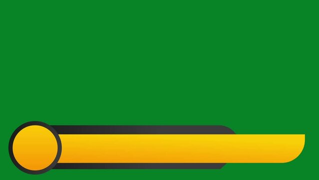 yellow and black lower third animation with green screen.