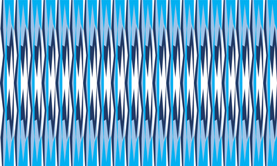 seamless triple blue tone and dark blue zigzag line on white pattern, vertical Zig zag chevron diamond blue on white tile repeat seamless pattern replete image design for fabric printing
