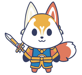 cute fox superhero cartoon