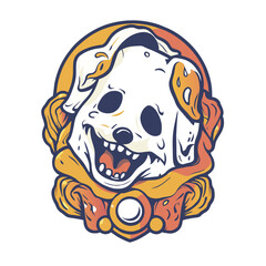 illustration of a  zombie dog