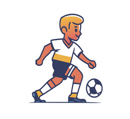 Fototapeta na wymiar soccer player cartoon style