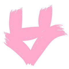 Colored Abstract Grunge Paint Brush Stroke Design Element