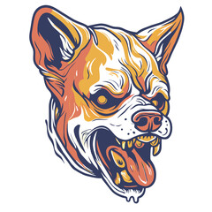 illustration of a  zombie dog