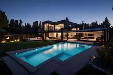 Fototapeta premium pool at night