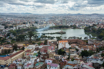 Fototapeta na wymiar View of Lake Anosy in Antananarivo. Madagascar. Africa.