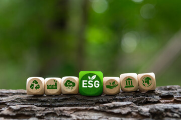 Concepts of ESG, environment, society and governance Sustainable Business and Green Business...