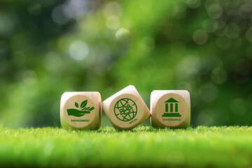 Concepts of ESG, environment, society and governance Sustainable Business and Green Business...