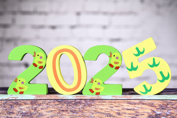année an histoire date calendrier chiffres 2025 mur immobilier