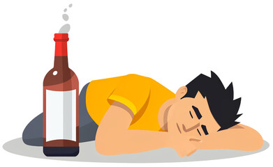 술 취해 쓰러진 사람