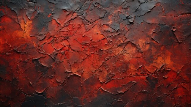 red damage paint wall background