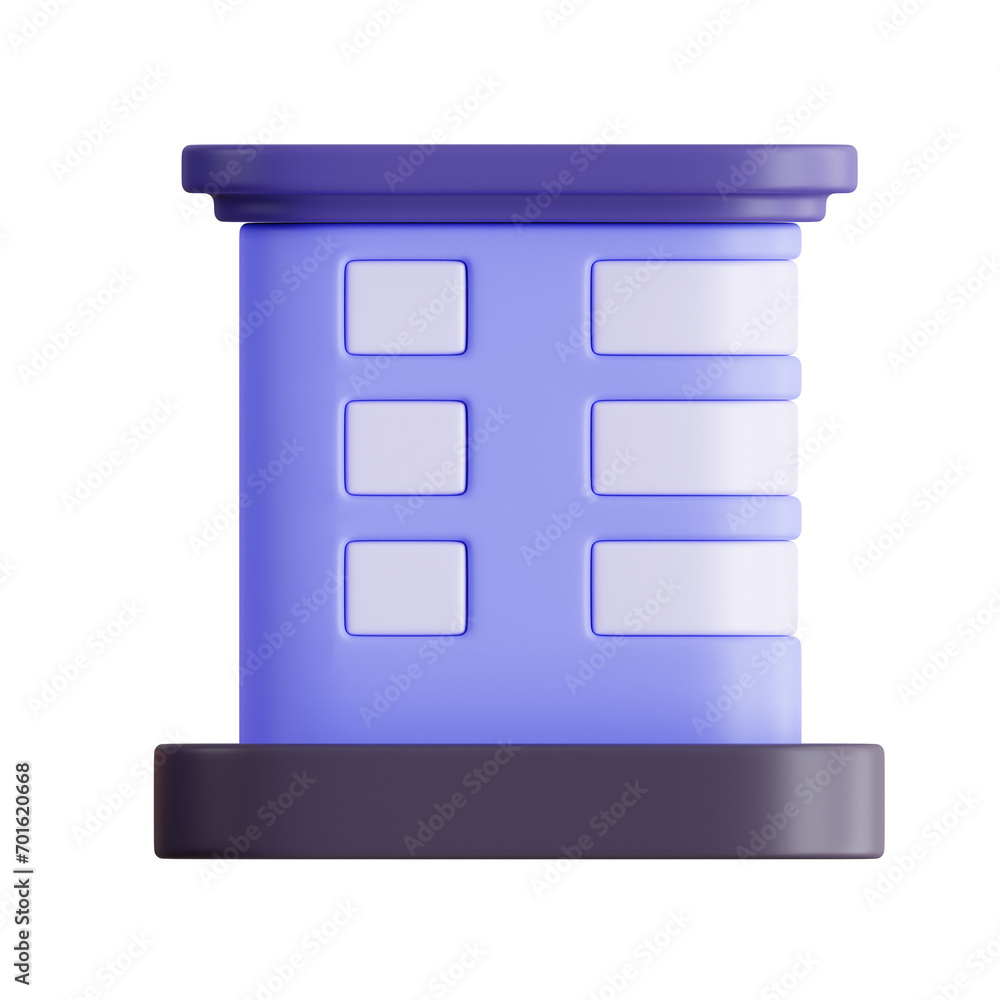 Poster 3D Model of an Office Building. Office Building Design for a Professional and Productive Work.
3d illustration, 3d element, 3d rendering. 3d visualization isolated on a transparent background