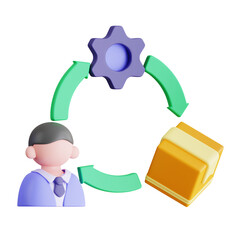 3D Model of a Supply Chain Visualization. Supply Chain Visualization Design for Streamlined Operations.
3d illustration, 3d element, 3d rendering. 3d visualization isolated on a transparent background