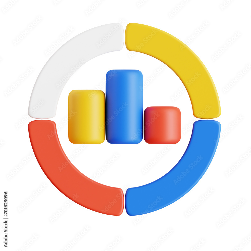 Poster futuristic market exploration - 3d render of analysis evolution. 3d render of analysis evolution. 3d