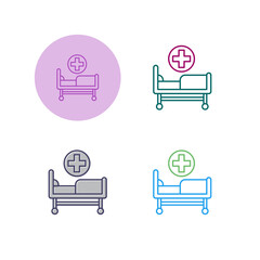 Hospital Bed Vector Icon
