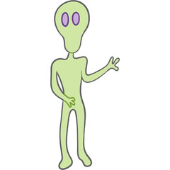 Astronaut and space elements. Alien, ufo spaceship, rocket, asteroid, satellite, telescope. Colorful universe cosmic element transparent set. Fantastic flying cosmic objects for exploration.spacecraft