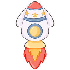 Astronaut and space elements. Alien, ufo spaceship, rocket, asteroid, satellite, telescope. Colorful universe cosmic element transparent set. Fantastic flying cosmic objects for exploration.spacecraft