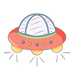 Astronaut and space elements. Alien, ufo spaceship, rocket, asteroid, satellite, telescope. Colorful universe cosmic element transparent set. Fantastic flying cosmic objects for exploration.spacecraft