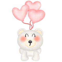 Valentine's Day Cute Bear Holding HearCute bear holding heart