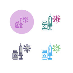 Fototapeta premium Vaccine Vector Icon