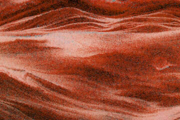 Abstract  dust of pigment sparkling with red fluid color