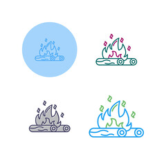 Fototapeta premium Bonfire Vector Icon