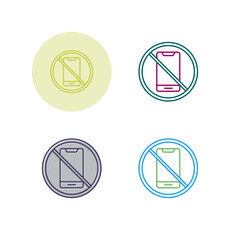 No Cell Phone Vector Icon