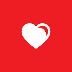 vector graphics of heart icons on a red background